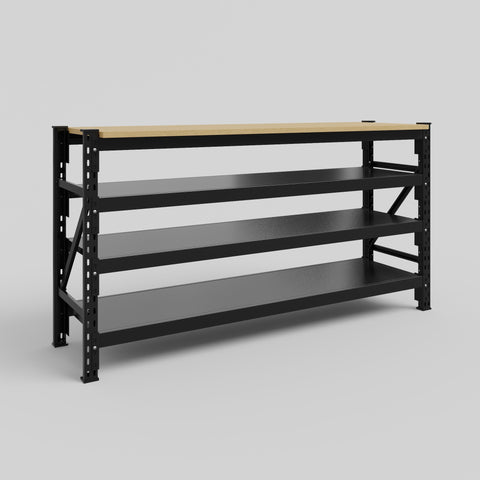 Longspan Work Bench - Steel Shelves
