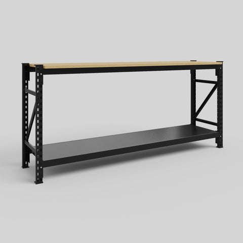 Longspan Work Bench - Steel Shelves