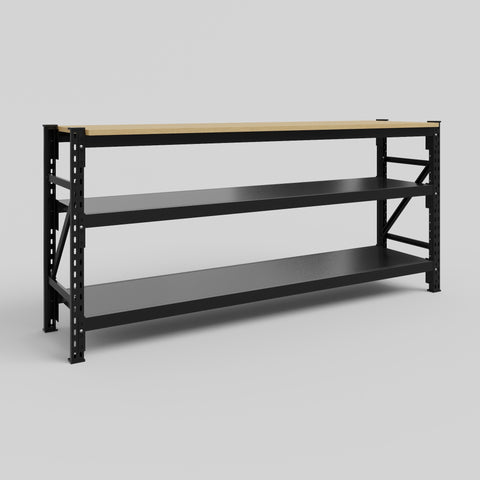 Longspan Work Bench - Steel Shelves