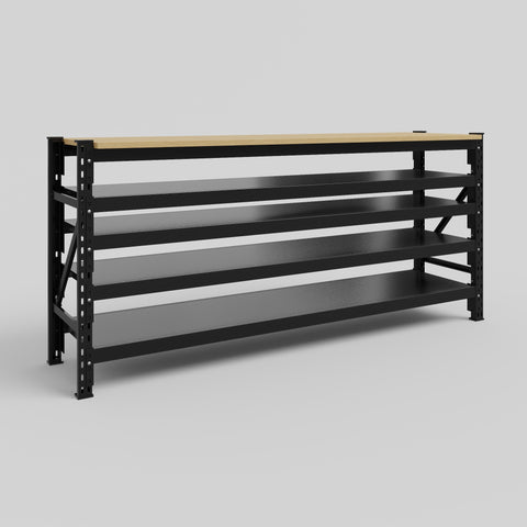 Longspan Work Bench - Steel Shelves
