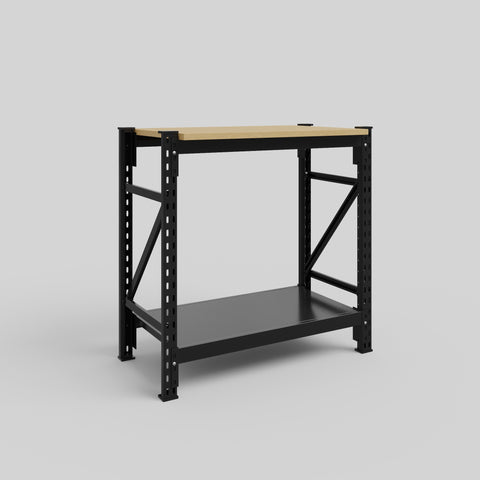 Longspan Work Bench - Steel Shelves
