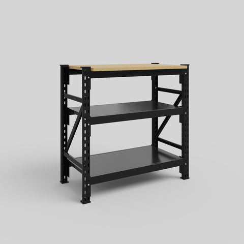 Longspan Work Bench - Steel Shelves