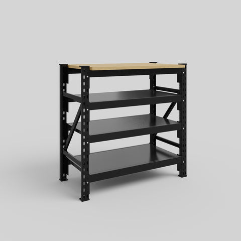 Longspan Work Bench - Steel Shelves