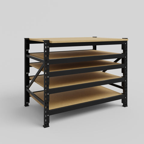 Longspan Work Bench - Particleboard Shelves