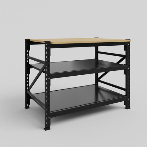 Longspan Work Bench - Steel Shelves