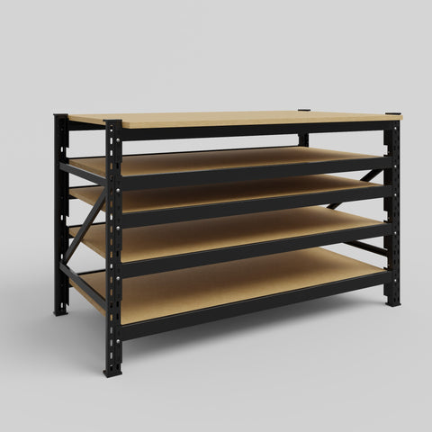 Longspan Work Bench - Particleboard Shelves