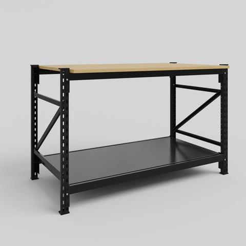 Longspan Work Bench - Steel Shelves