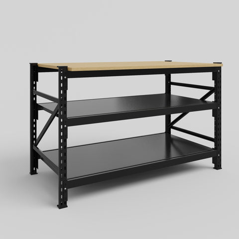 Longspan Work Bench - Steel Shelves