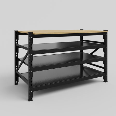 Longspan Work Bench - Steel Shelves