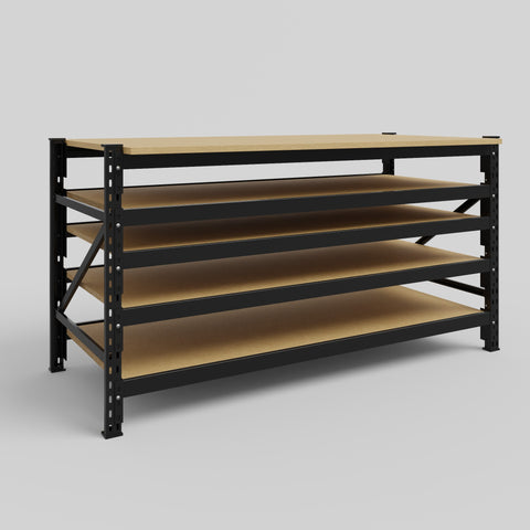 Longspan Work Bench - Particleboard Shelves