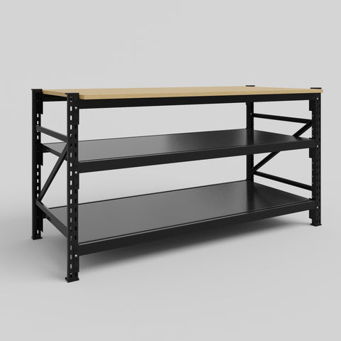 Longspan Work Bench - Steel Shelves