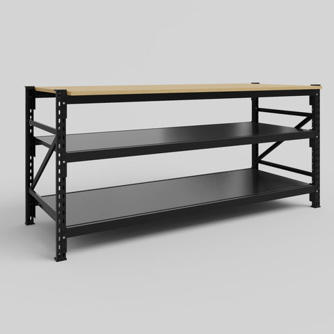 Longspan Work Bench - Steel Shelves