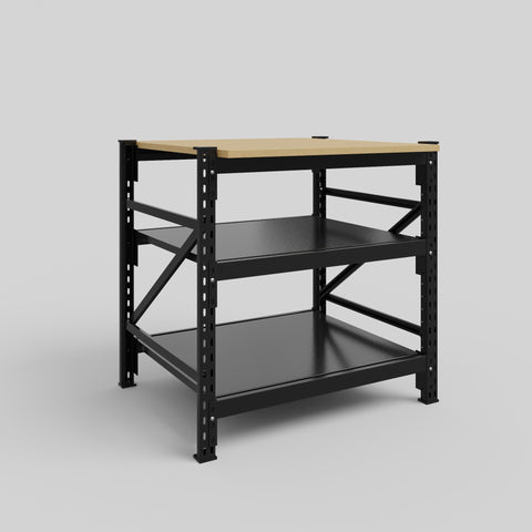 Longspan Work Bench - Steel Shelves