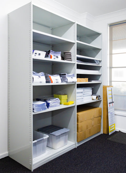 RUT Shelving - Double Sided - Full Bay: H2175 x W900 x D600/D600mm