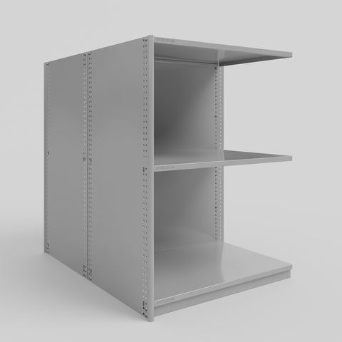 RUT Shelving - Double Sided - Add-On Bay: H1200 x W900 x D600/D600mm