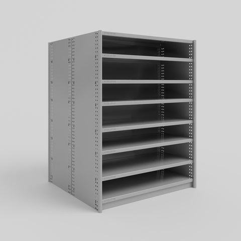RUT Shelving - Double Sided - Full Bay: H1200 x W900 x D400/D400mm