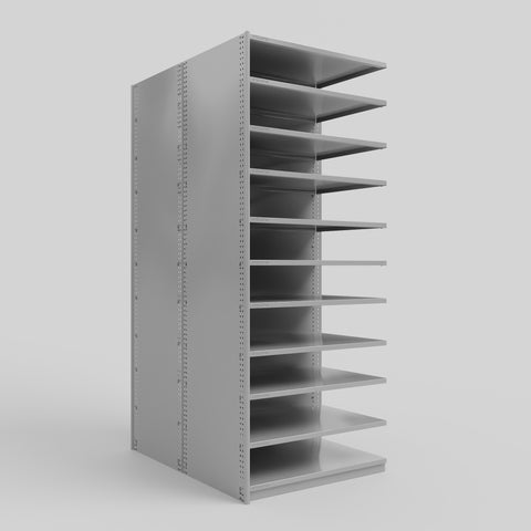 RUT Shelving - Double Sided - Add-On Bay: H2175 x W900 x D600/D600mm