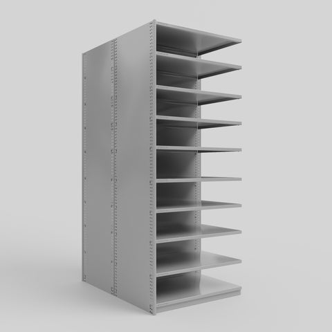 RUT Shelving - Double Sided - Add-On Bay: H2175 x W900 x D600/D600mm