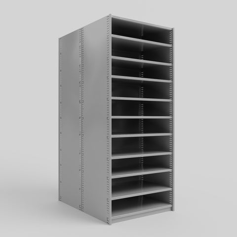 RUT Shelving - Double Sided - Full Bay: H2175 x W900 x D600/D600mm