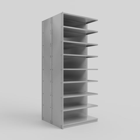 RUT Shelving - Double Sided - Add-On Bay: H2175 x W900 x D400/D400mm