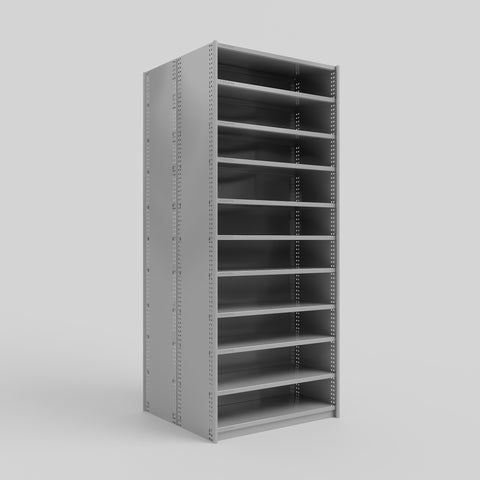 RUT Shelving - Double Sided - Full Bay: H2175 x W900 x D400/D400mm