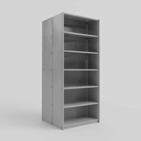 RUT Shelving - Double Sided - Full Bay: H2175 x W900 x D400/D400mm