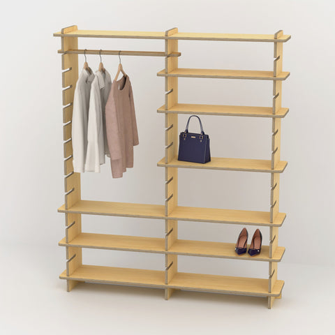 Shelvr Double Bay Clothing Rack | H1835 x D290mm