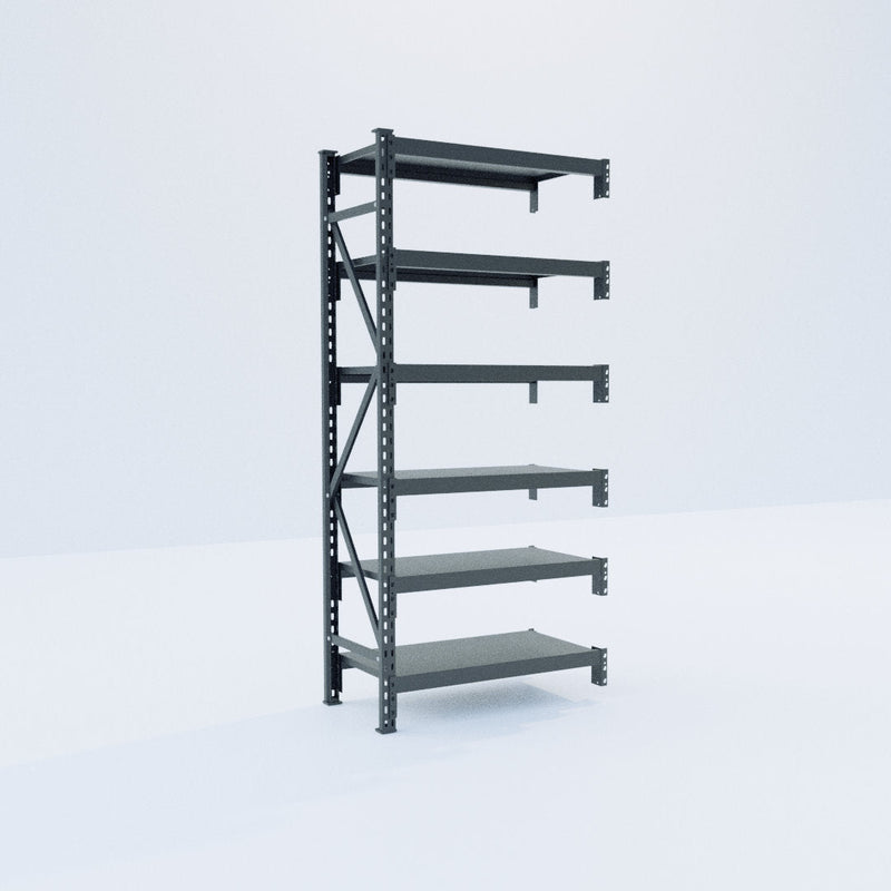 Longspan Metal Shelving - 2100mm High - Add-On Bay - Steel Shelf