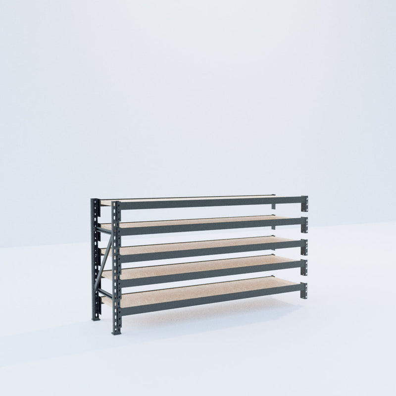 Longspan Metal Shelving - 1000mm High - Add-On Bay - Particleboard Shelf