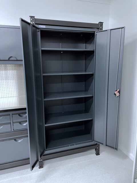 Steelspan Storage Systems Module 17 Double with Overhead Cabinets