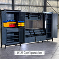 M2 Modular Work Bench with Shelves - H3100mm x W1920mm | Laminate WBT | Blue