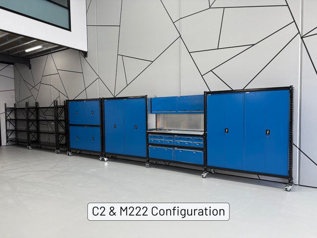 M1-2 Modular Work Bench with Overheads - H2100mm x W1020mm | Laminate ...
