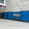 M121 Modular Work Bench - H3100mm x W3840mm | MDF WBT | Dark Grey