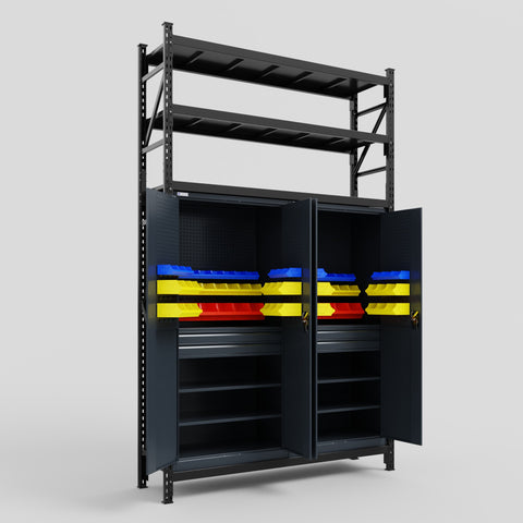 C2 Modular Cabinet System with Shelves - H3100mm x W1920mm