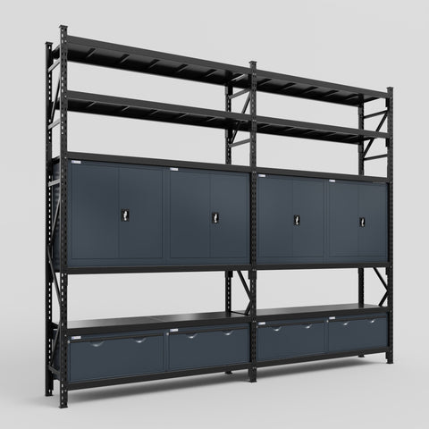 C22 Modular Cabinet System with Shelves - H3100mm x W3780mm
