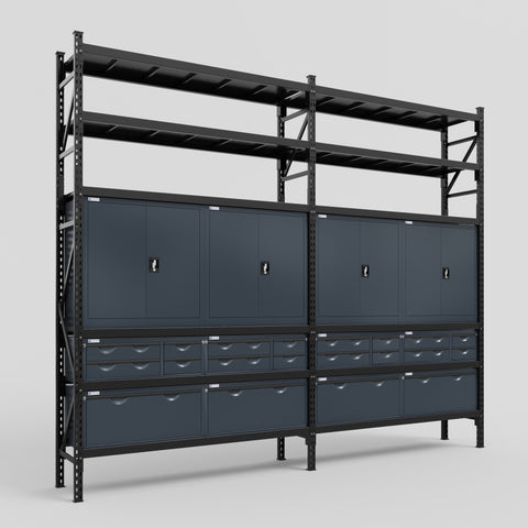 C22 Modular Cabinet System with Shelves - H3100mm x W3780mm