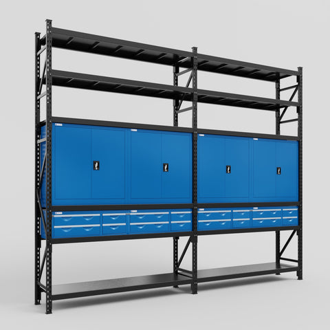C22 Modular Cabinet System with Shelves - H3100mm x W3780mm