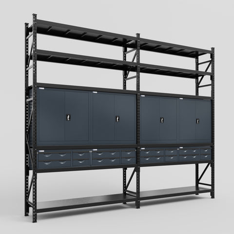 C22 Modular Cabinet System with Shelves - H3100mm x W3780mm