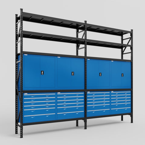 C22 Modular Cabinet System with Shelves - H3100mm x W3780mm