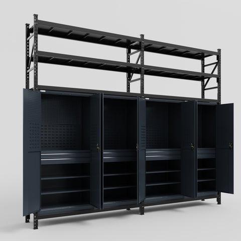 C22 Modular Cabinet System with Shelves - H3100mm x W3780mm