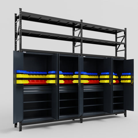 C22 Modular Cabinet System with Shelves - H3100mm x W3780mm