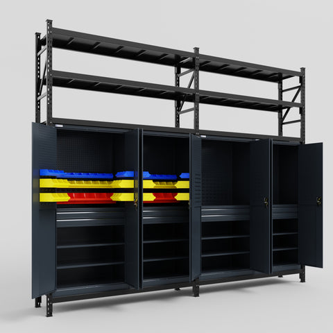 C22 Modular Cabinet System with Shelves - H3100mm x W3780mm