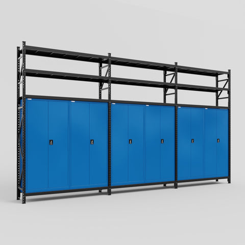 C222 Modular Cabinet System with Shelves - H3100mm x W5640mm