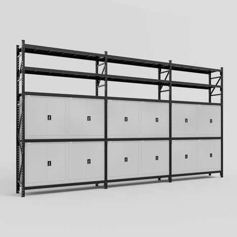 C222 Modular Cabinet System with Shelves - H3100mm x W5640mm