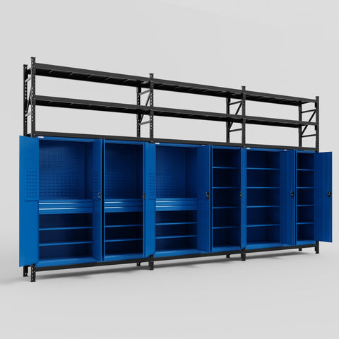 C222 Modular Cabinet System with Shelves - H3100mm x W5640mm