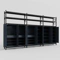 C222 Modular Cabinet System with Shelves - H3100mm x W5640mm