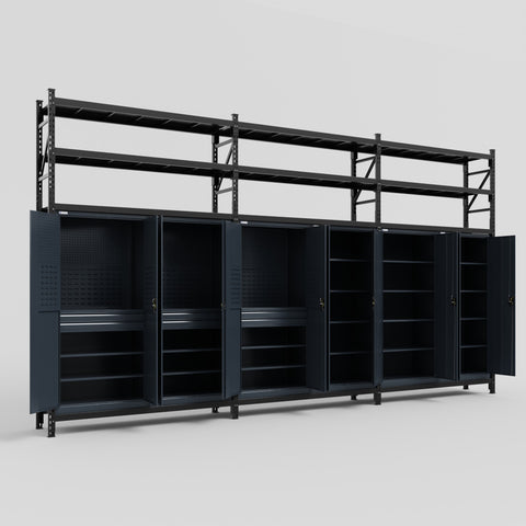 C222 Modular Cabinet System with Shelves - H3100mm x W5640mm