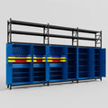 C222 Modular Cabinet System with Shelves - H3100mm x W5640mm