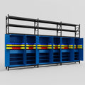 C222 Modular Cabinet System with Shelves - H3100mm x W5640mm
