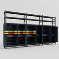 C222 Modular Cabinet System with Shelves - H3100mm x W5640mm